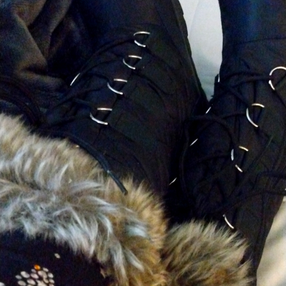 Anna Almeida snow winter boots black womens size 38 shoes